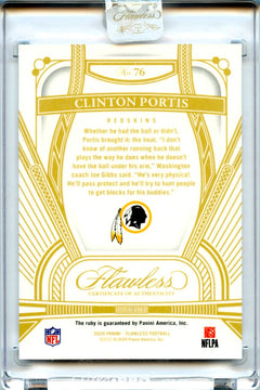 Clinton Portis 2024 Flawless Red Legends Diamond SP 2/20-2