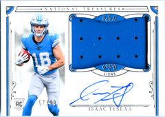 Isaac Teslaa RC 2025 National Treasures Rookie Patch Auto SP 57/99-1