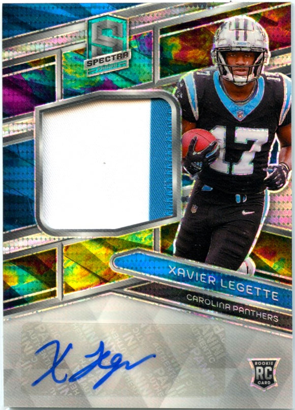Product Xavier Legette RC 2024 Panini Spectra Celestial Rookie Patch Auto SP 63/75 Link