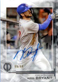 Kris Bryant 2019 Topps Tribute On Card Auto SP 9/60-1