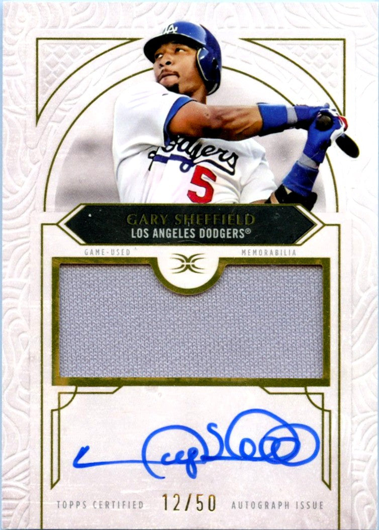 Gary Sheffield 2025 Topps Definitive Collection Game Used Patch Auto SP 12/50