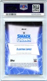 Elektra Lopez 2025 Topps Chrome WWE Orange Geometric Blue Brand Auto SP 7/25 PSA 10