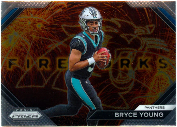 Bryce Young RC 2023 Panini Prizm Fireworks Rookie Card