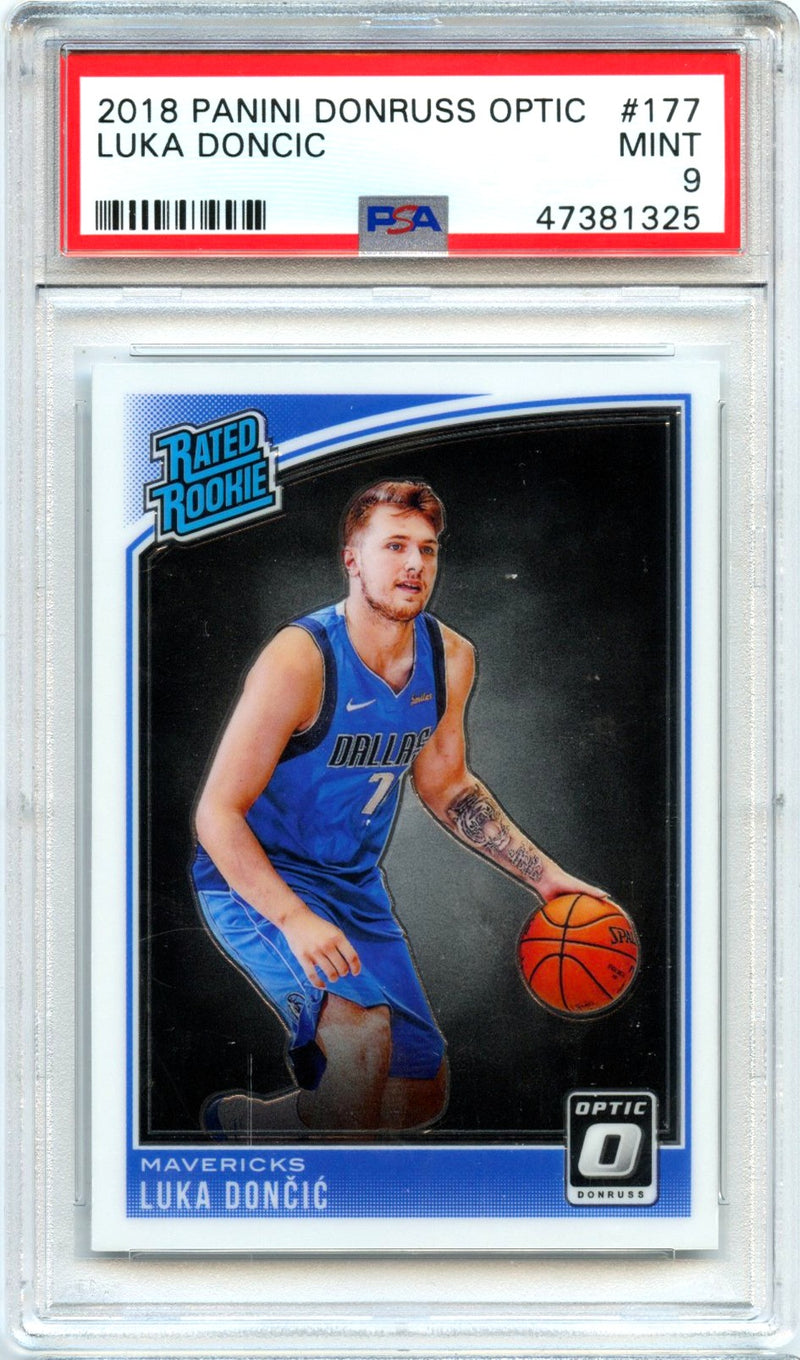 Luka Doncic 2018-19 Donruss Optic Rated Rookie #177 PSA 9-1