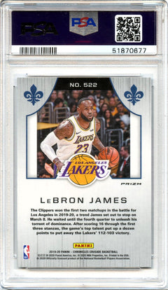 Lebron James 2019-20 Panini Chronicles Crusade Pink #522 PSA 10-2