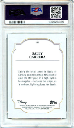 Sally Carrera 2024 Topps Chrome Disney Sapphire Black SP 6/10 PSA 9-2