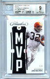 Jim Brown 2018 Flawless Black Chocolate Diamond SP 1/1 BGS 9