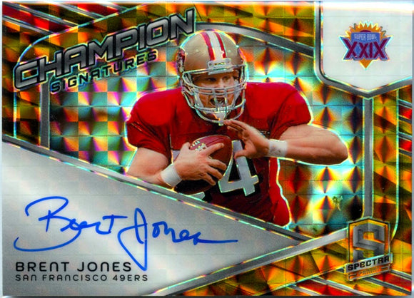 Product Brent Jones 2024 Panini Spectra Neon Orange Champion Auto SP 7/10 Link