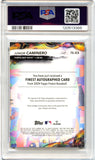 Junior Caminero RC 2024 Topps Finest Green Rookie Auto SP 5/75 PSA 10