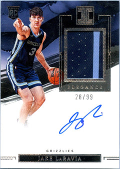Jake Laravia RC 2022-23 Impeccable Elegance Rookie Patch Auto SP 28/99-1