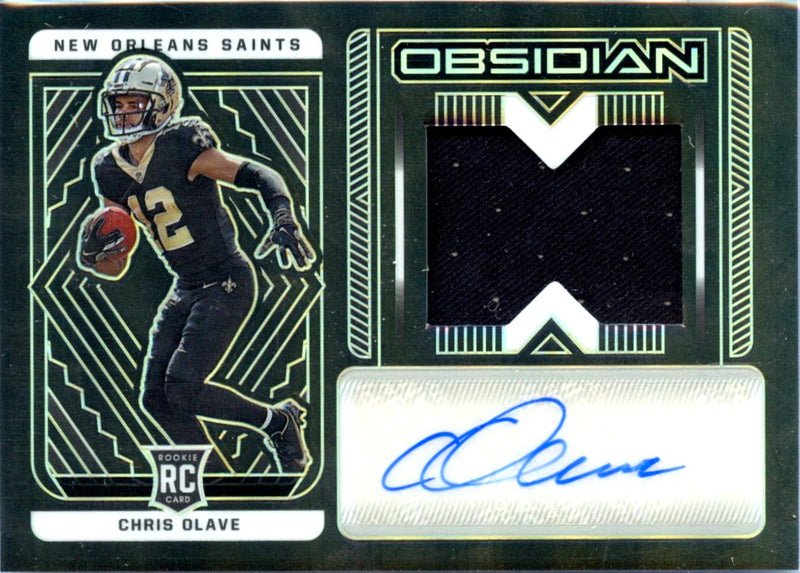 Chris Olave RC 2022 Panini Obsidian Rookie Patch Auto SP 124/175-1