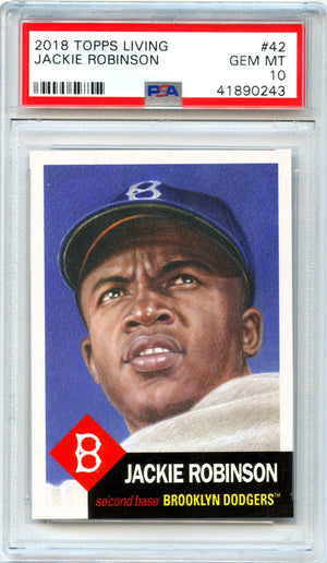 Jackie Robinson 2018 Topps Living #42 PSA 10