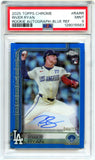 River Ryan 2025 Topps Chrome Blue Rookie Auto SP 46/150 PSA 9
