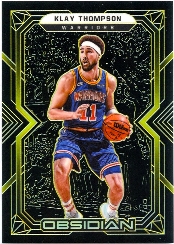 Klay Thompson 2021-22 Panini Obsidian Gold Electric Etch SP 1/10
