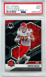 Travis Kelce 2021 Panini Mosaic Black No Huddle Disco SP 1/1 PSA 9
