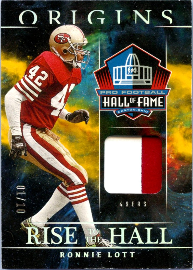 Ronnie Lott 2023 Panini Origins Gold Hall Of Fame Patch SP 1/10