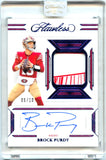 Brock Purdy 2023 Flawless Blue Patch Auto SP 6/10