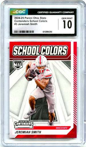 Jeremiah Smith RC 2024 Panini OSU Contenders School Colors Rookie #3 CGC 10
