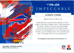 James Cook 2024 Impeccable Team Names Auto SP 82/99-2