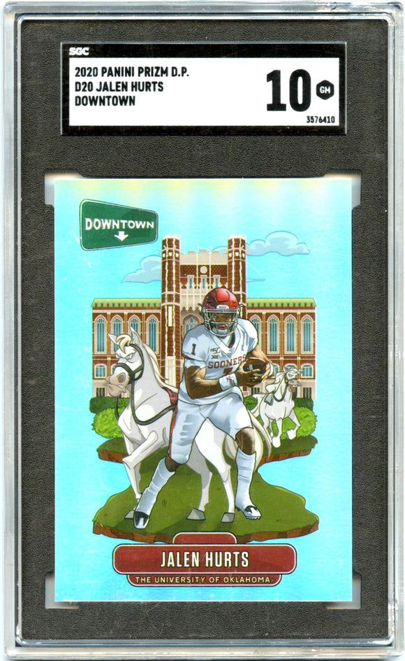 Product Jalen Hurts RC 2020 Panini Chronicles Draft Downtown! Rookie Case Hit SSP SGC 10 Link