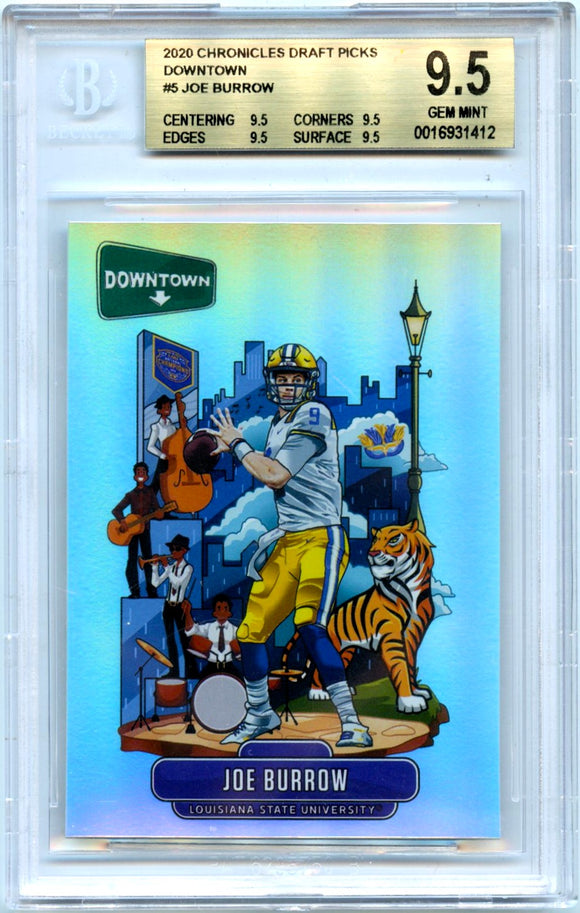 Product Joe Burrow RC 2020 Panini Chronicles Draft Downtown! Rookie #5 BGS 9.5 Link
