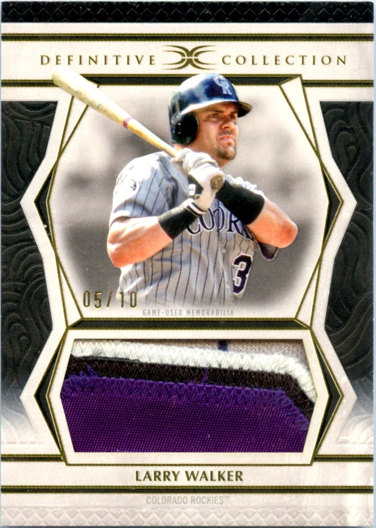 Larry Walker 2025 Topps Definitive Collection Game Used Patch SP 5/10-1