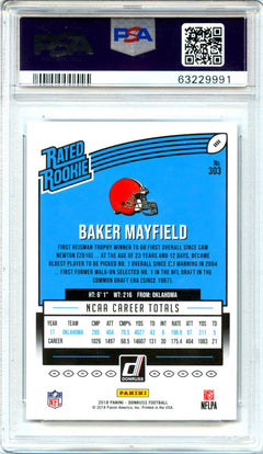 Baker Mayfield RC 2018 Donruss Rated Rookie #303 PSA 10-2