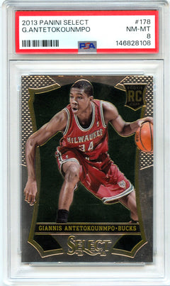 Giannis Antetokounmpo RC 2013-14 Panini Select Rookie #178 PSA 8-1