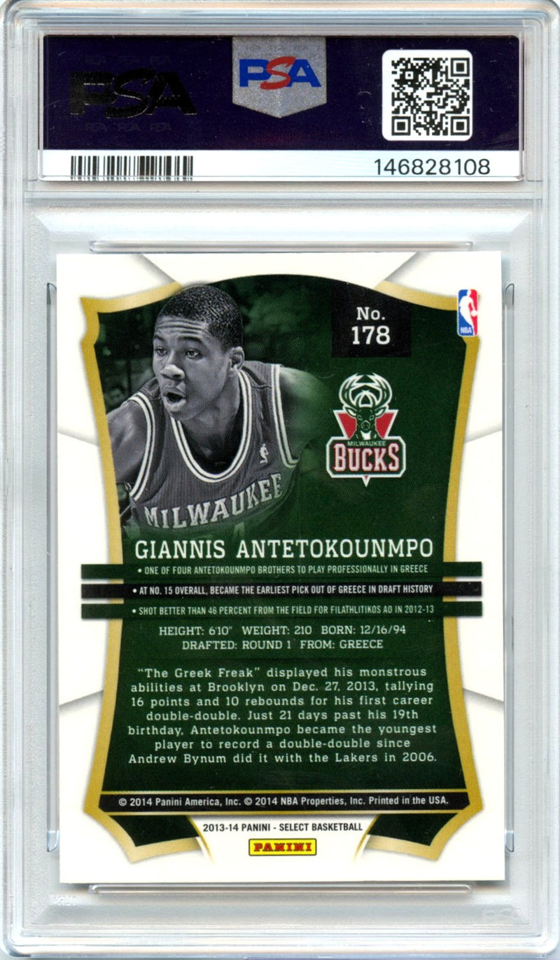 Giannis Antetokounmpo RC 2013-14 Panini Select Rookie #178 PSA 8-2