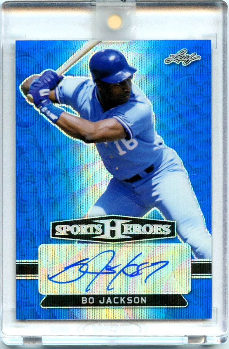 Bo Jackson 2018 Leaf Sports Heroes Blue Wave Auto SP 8/9-1