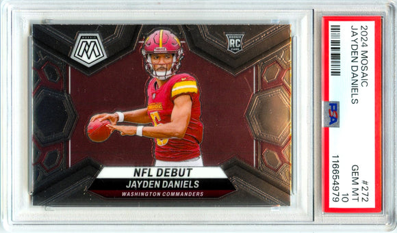 Product Jayden Daniels RC 2024 Panini Mosaic NFL Debut Rookie #272 PSA 10 Link
