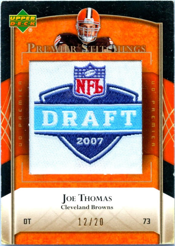 Product Joe Thomas 2007 Upper Deck Premier Stitchings NFL Draft Rookie Patch 12/20 Link