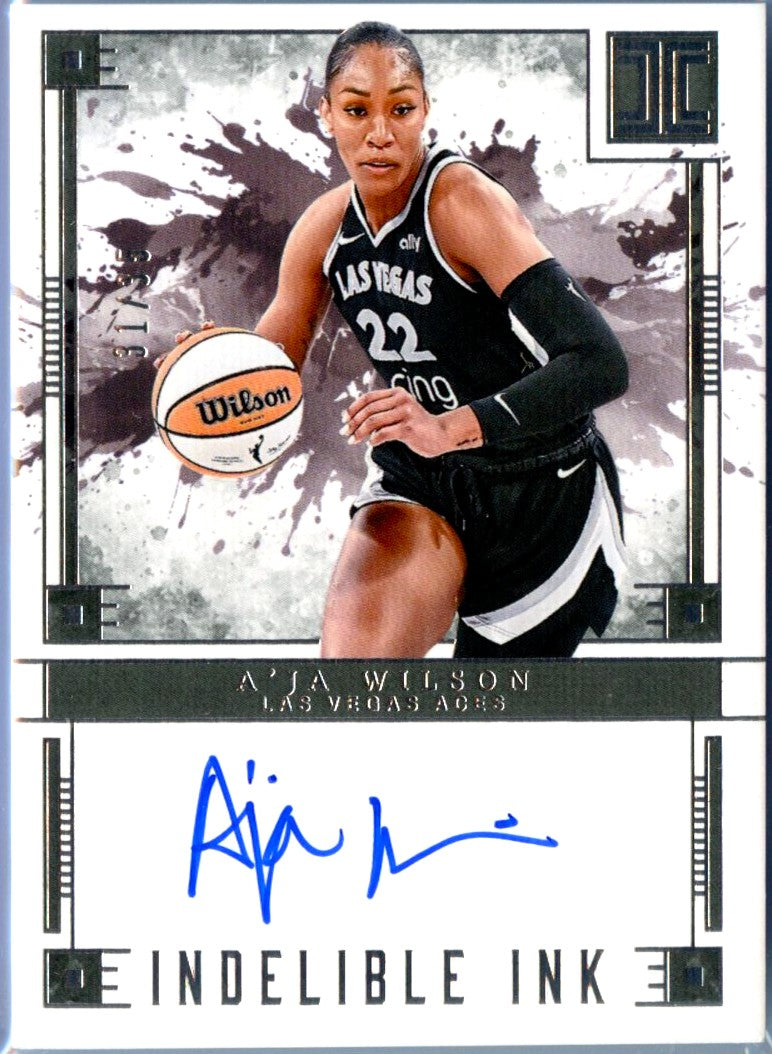 A'ja Wilson 2025 Impeccable WNBA Indelible Ink Auto SP 31/35-1