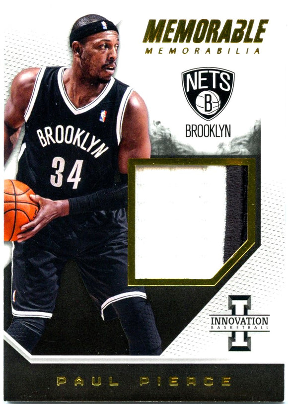 Paul Pierce 2013-14 Panini Innovation Prime Game Used Jersey Patch SP 15/25