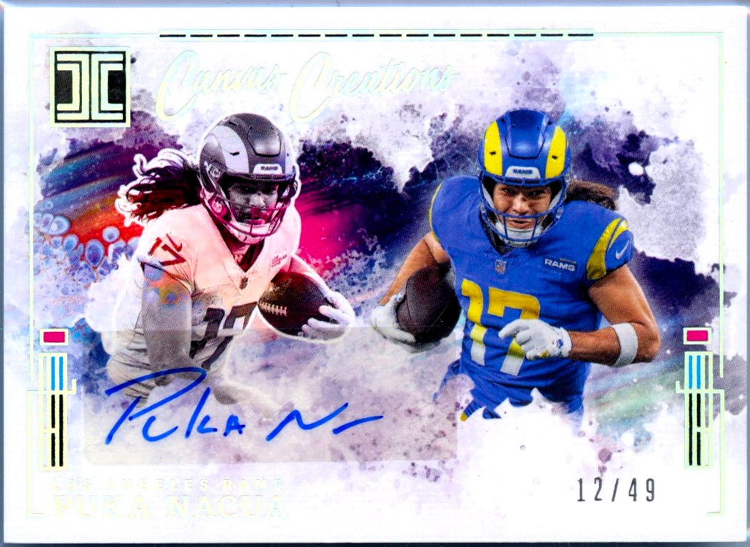 Puka Nacua 2025 Impeccable Canvas Creations Auto SP 12/49-1