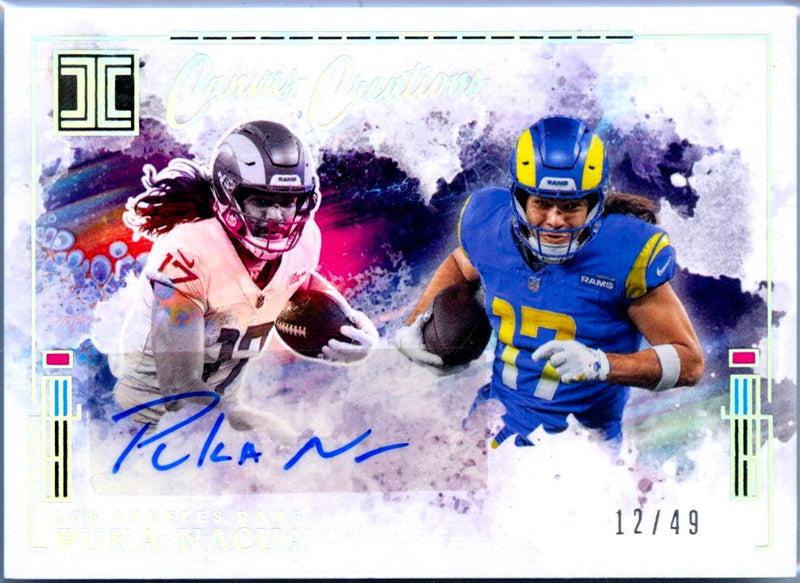 Puka Nacua 2025 Impeccable Canvas Creations Auto SP 12/49-1