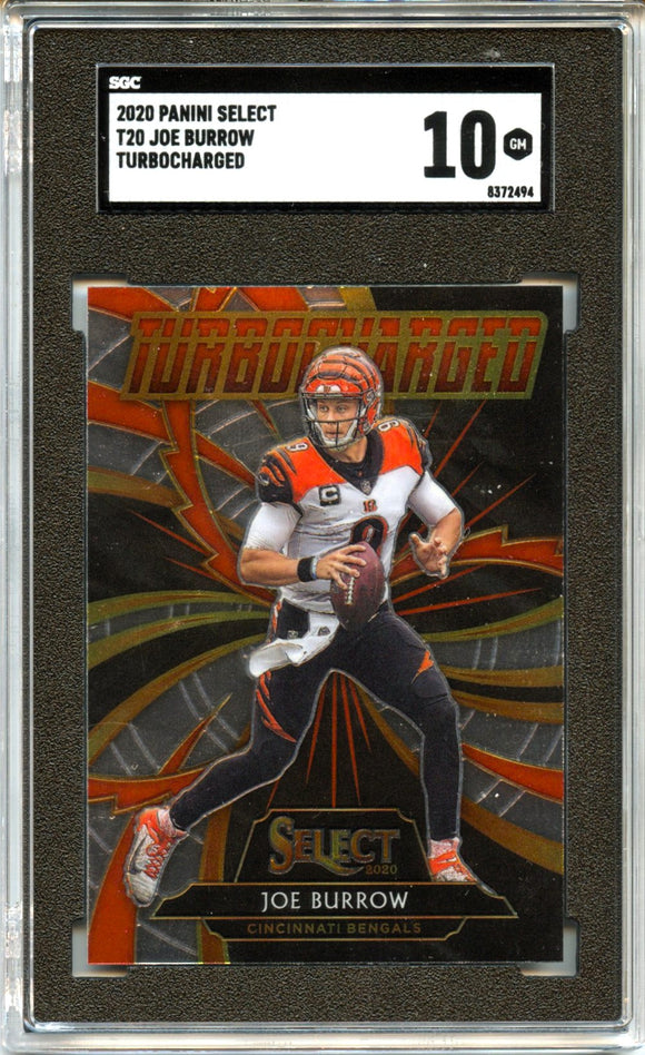 Product Joe Burrow RC 2020 Panini Select Turbocharged Rookie SGC 10 Link