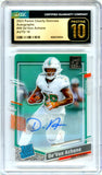 De'von Achane RC 2023 Clearly Donruss Rated Rookie Auto #59 CGC 10