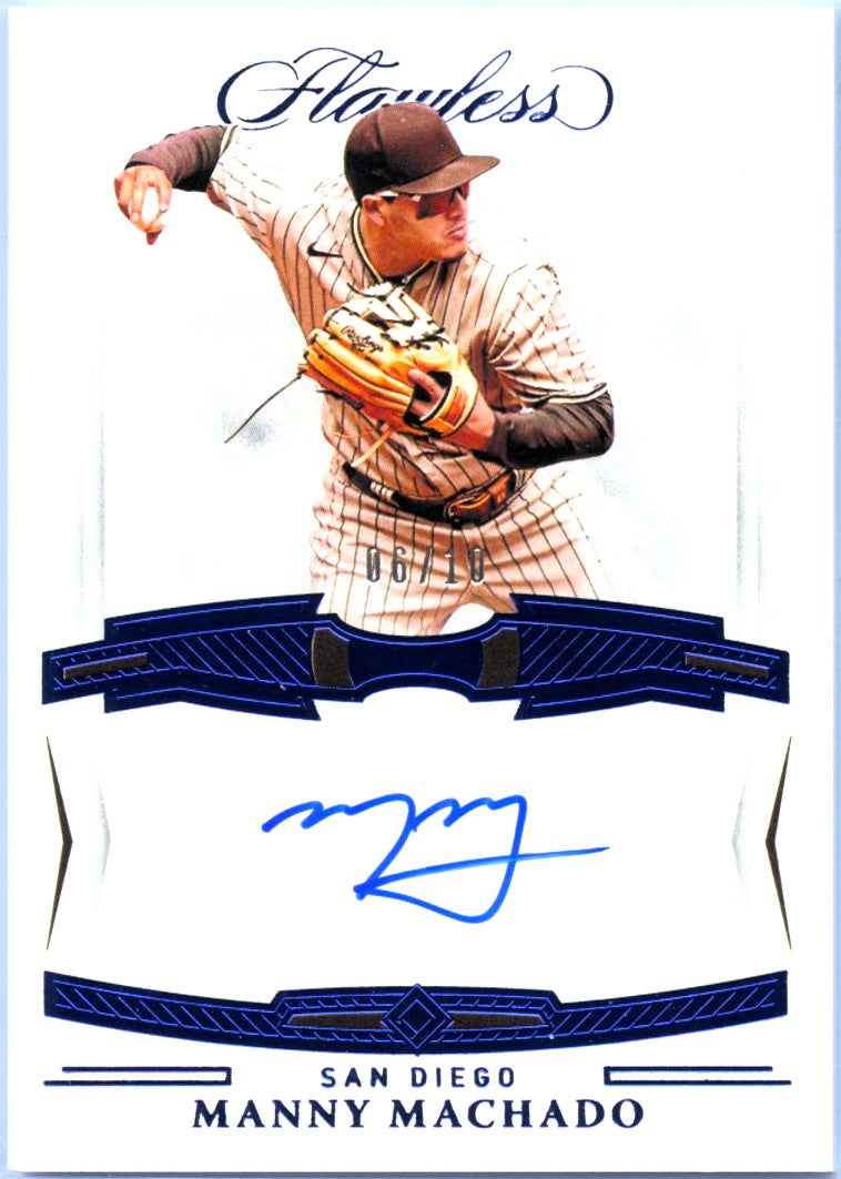 Manny Machado 2022 Flawless Blue On Card Auto SP 6/10