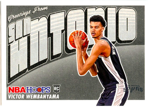 Victor Wembanyama RC 2023-24 Panini NBA Hoops Rookie Greetings #1