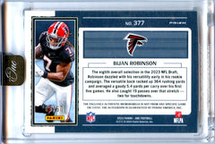 Bijan Robinson RC 2023 Panini One Fractal Rookie Patch Auto SP 4/60-2