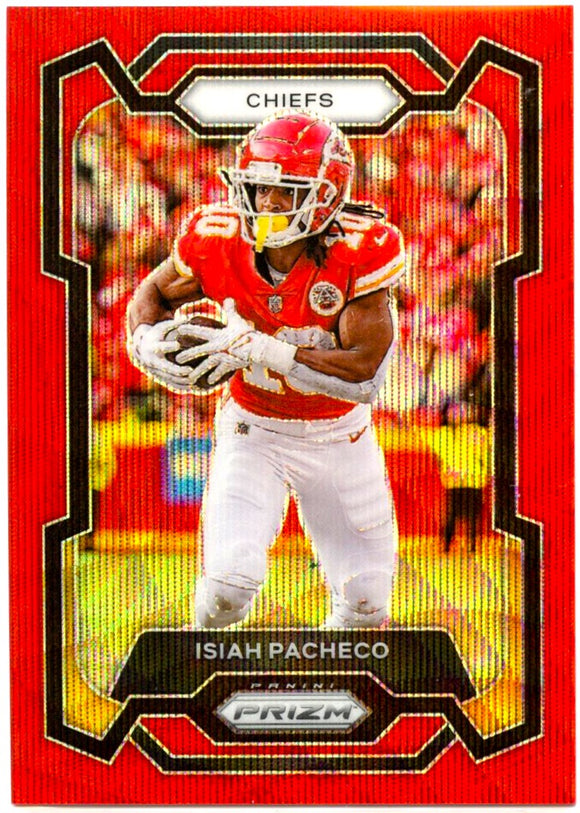 Isiah Pacheco 2023 Panini Prizm Red Wave Team Color Match SP 88/149