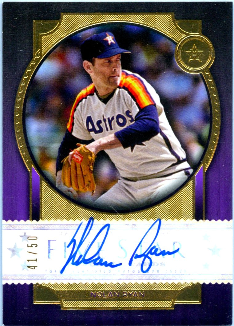 Nolan Ryan 2022 Topps Five Star Purple Auto SP 41/50-1