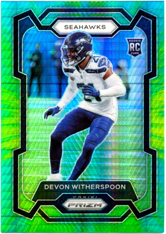 Devon Witherspoon RC 2023 Panini Prizm Hyper Rookie SP 41/175