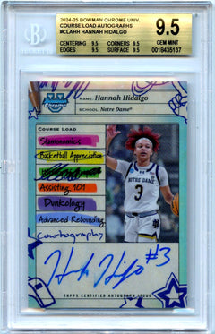 Hannah Hidalgo RC 2024 Bowman U Chrome Course Load Rookie Auto BGS 9.5-1