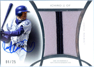 Ichiro 2017 Topps Diamond Icons Game Used Patch Auto SP 6/25