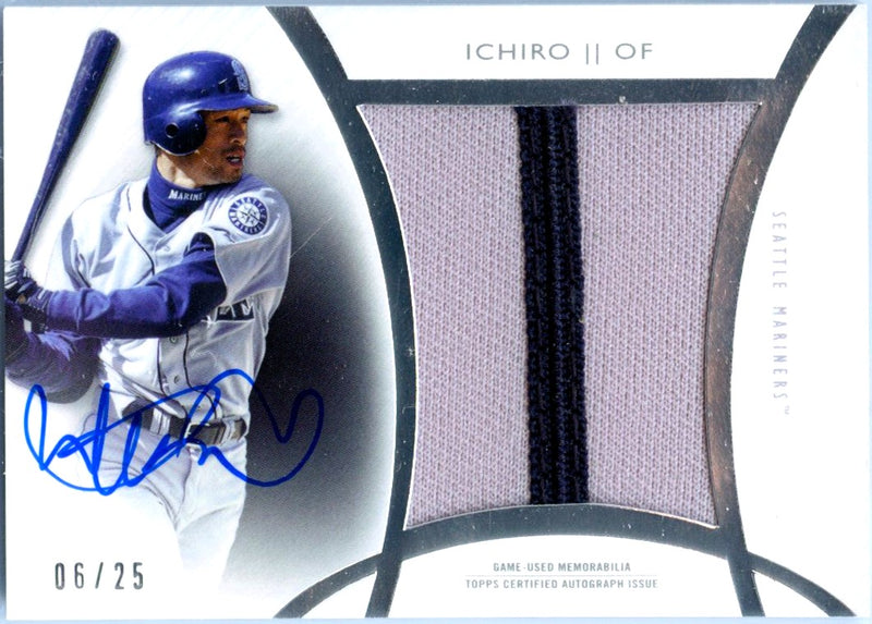 Ichiro 2017 Topps Diamond Icons Game Used Patch Auto SP 6/25-1