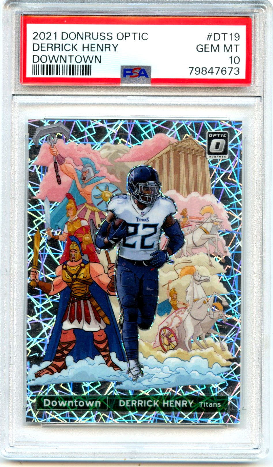 Derrick Henry 2021 Donruss Optic Downtown! SSP PSA 10