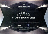 Jimmy Rollins 2024 Topps Five Star Orange Silver Signatures Auto SP 4/5