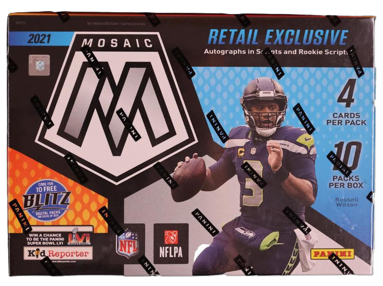 2021 Panini Mosaic Football Mega Box (Reactive Yellow)-1